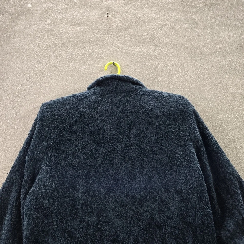 Pendleton Women Jacket XL Blue Wool‎ Blend Deep Pile Plaid Sherpa